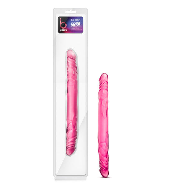 B Yours - 14'' Double Dildo – Pink