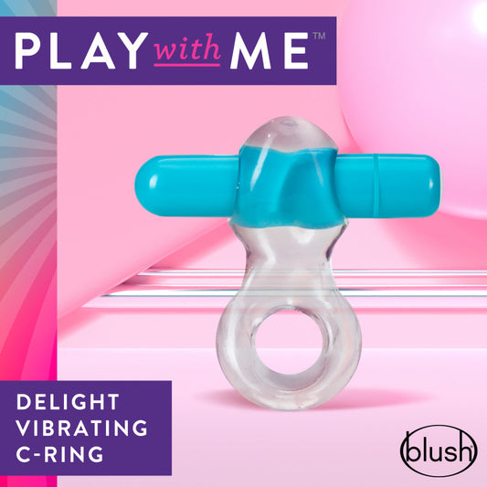 Play With Me Delight Vibrating C-Ring – Blue