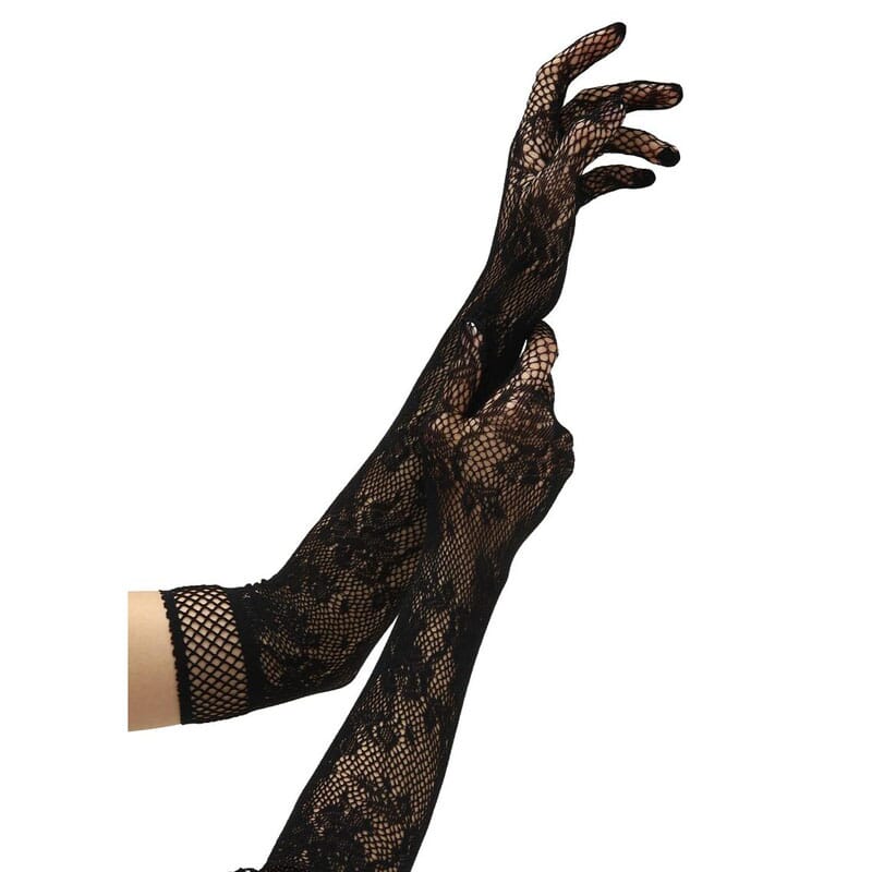 BACI White Label Flower Lace Opera Gloves