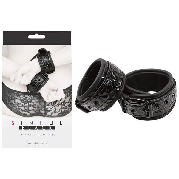 Sinful - Wrist Cuffs – Black