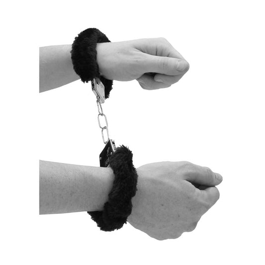 OUCH! & White Beginner's Furry Hand Cuffs