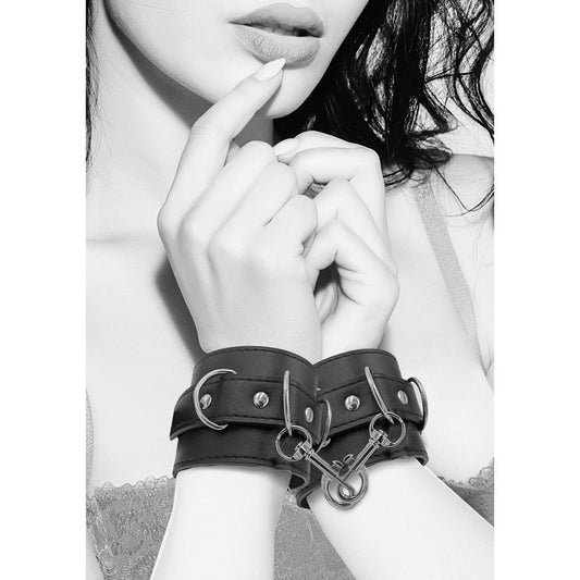 OUCH! & White Bonded Leather Hand or Ankle Cuffs