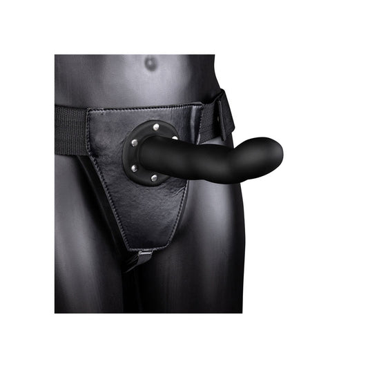 OUCH! Curved Hollow Strap-on - 8in/20cm – Black