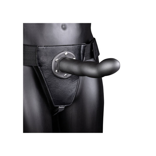OUCH! Curved Hollow Strap-on - 8in/20cm – Grey