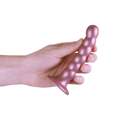 OUCH! Beaded Silicone G-Spot Dildo - 5'' / 13cm – Rose Gold