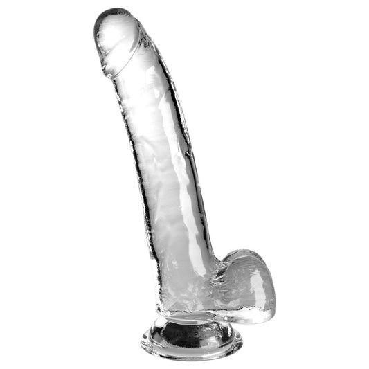 King Cock 9'' Cock with Balls – Clear