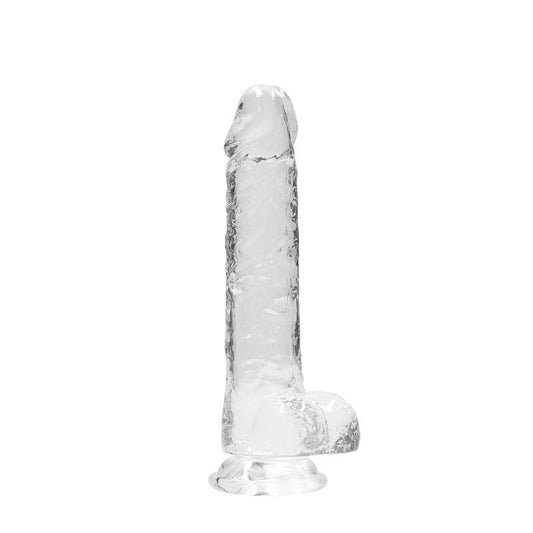 RealRock 8'' Realistic Dildo With Balls – Clear