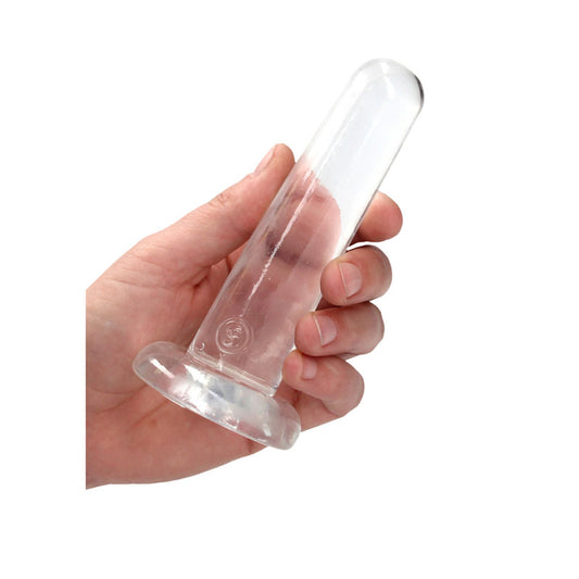 REALROCK Non Realistic Dildo With Suction Cup - 13.5 cm – Clear