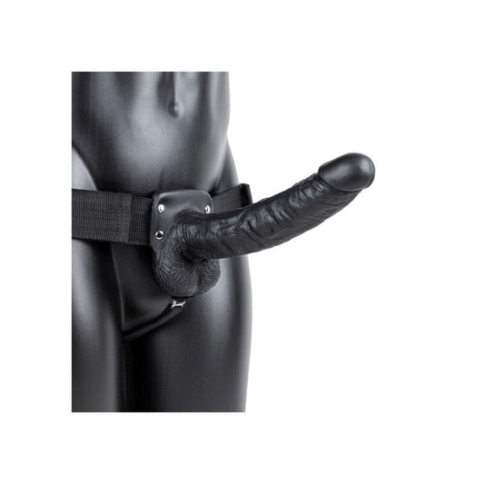 REALROCK Hollow Strapon with Balls - 23 cm – Black