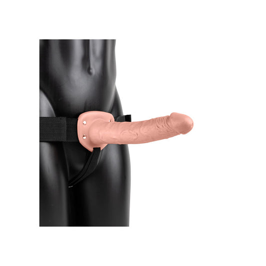 REALROCK Vibrating Hollow Strap-on - 24.5 cm – Flesh
