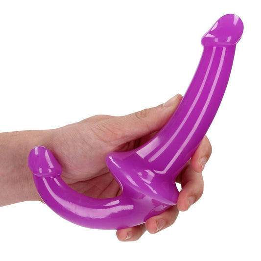 REALROCK 13.5 cm Strapless Strap-On Glow in the Dark – Purple