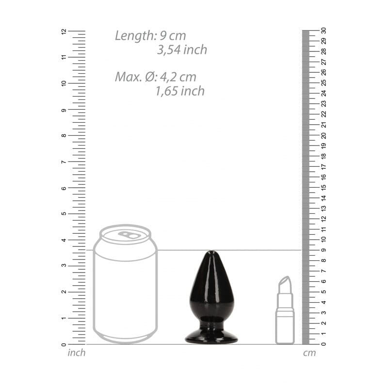 REALROCK 9 cm Anal Plug – Black