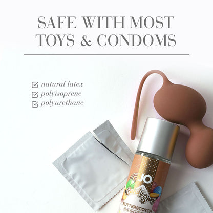 JO Candy Shop Butterscotch Lube - 60 mL - Butterscotch Flavoured Water Based Lubricant - 60 ml Bottle