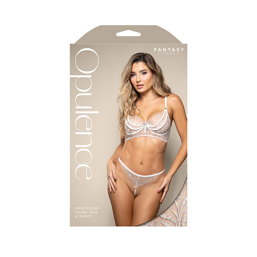 OPULENCE Iridescent Pearl Bra & Panty - S/M Size