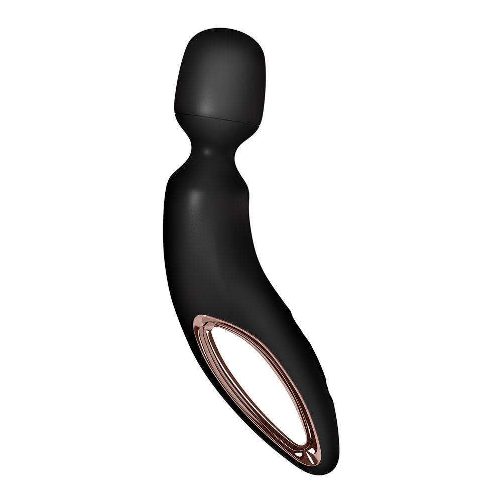 Satisfyer Wand-erland - /Rose Gold USB Rechargeable Massage Wand – Black