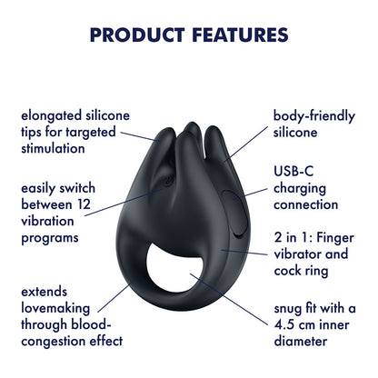 Satisfyer Perfect Pair 1 - USB-C Rechargeable Vibrating Couples Ring