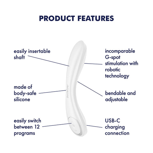 Satisfyer G-Spot Wave 2 - 23.6 cm USB Rechargeable Flicking Tip Vibrator
