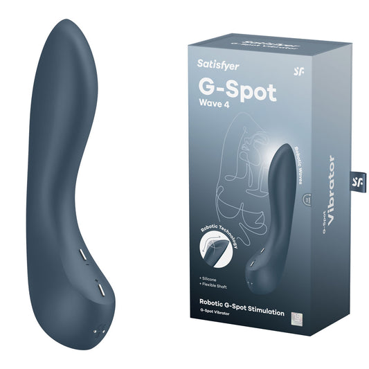 Satisfyer G-Spot Wave 4 - Dark 21 cm USB Rechargeable Vibrator with Robotic G-Spot Stimulation
