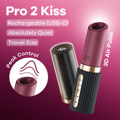Satisfyer Pro 2 Kiss - /Black USB Rechargeable Air Pulse Stimulator