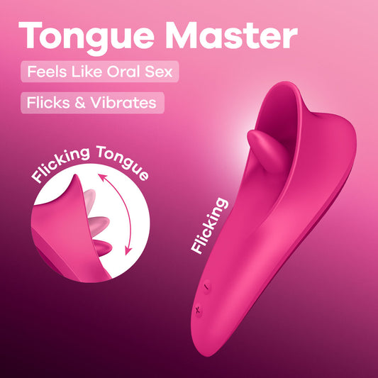 Satisfyer Tongue Master - 14.4 cm USB Rechargeable Flicking Clitoral Stimulator