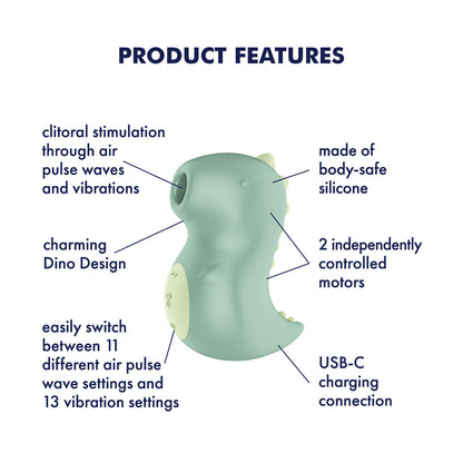 Satisfyer Din-OOOH - Mint USB Rechargeable Air Pulse Stimulator