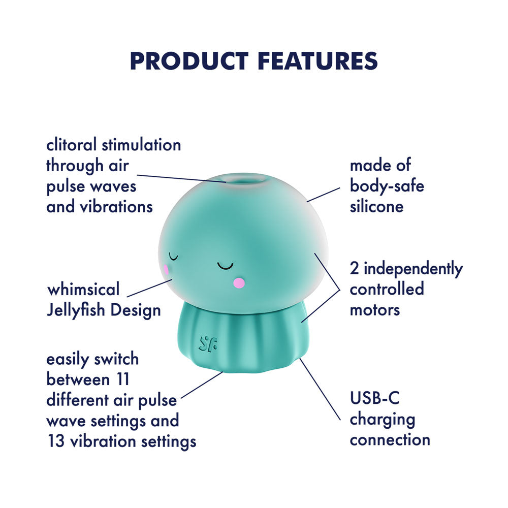 Satisfyer Jelly-cious - USB Rechargeable Air Pulse Stimulator – Green