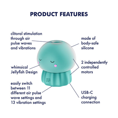 Satisfyer Jelly-cious - USB Rechargeable Air Pulse Stimulator – Green