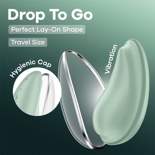 Satisfyer Drop To Go - Mint - Mint USB Rechargeable Clitoral Stimulator