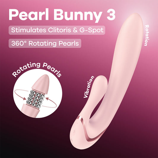Satisfyer Pearl Bunny 3 - 20.7 cm USB-C Rechargeable Rabbit Vibrator