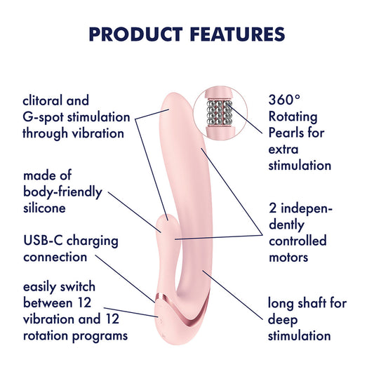 Satisfyer Pearl Bunny 3 - 20.7 cm USB-C Rechargeable Rabbit Vibrator