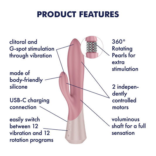 Satisfyer Pearl Bunny 1 - 22.3 cm USB-C Rechargeable Rabbit Vibrator