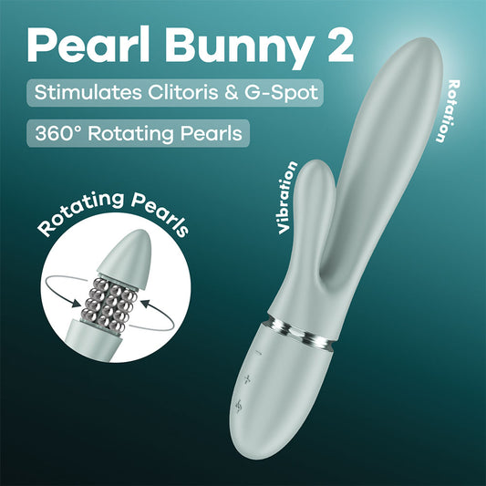 Satisfyer Pearl Bunny 2 - 21.5 cm USB-C Rechargeable Rabbit Vibrator