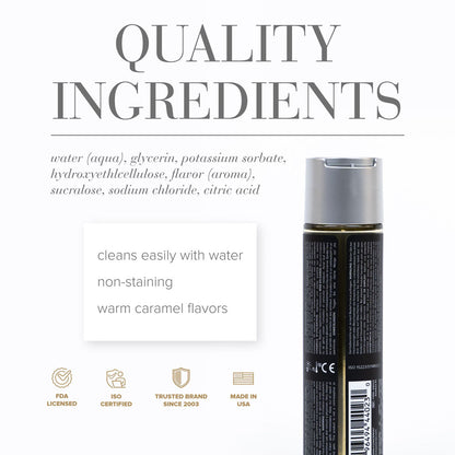 JO Gelato Salted Caramel Lube - 120 mL - Salted Caramel Flavoured Water Based Lubricant - 120 ml