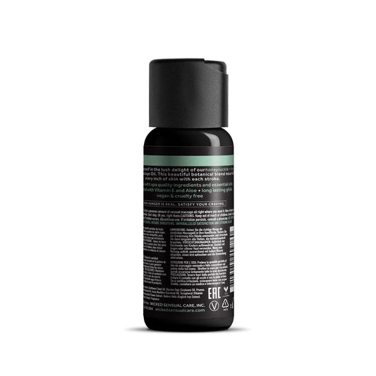 Wicked Sensual Massage Oil - Honeysuckle + Ivy - Honeysuckle and Ivy Scented Massage Oil - 120 ml Tube