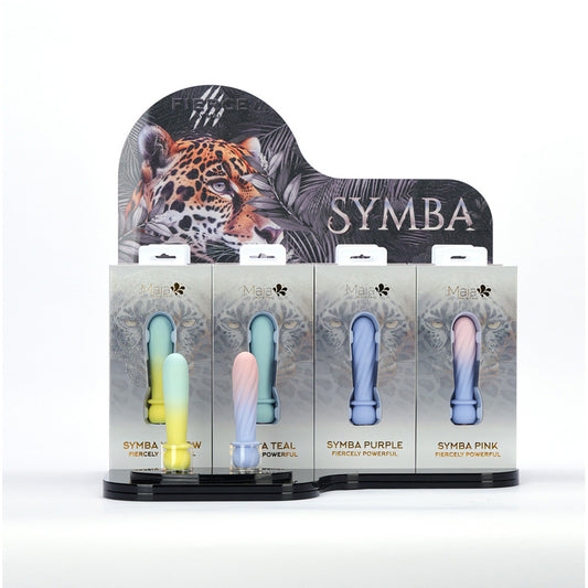 Maia SYMBA Display - Rechargeable Bullets - Display of 4 Colours x 3 each with Tester