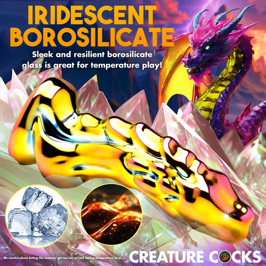 Creature Cocks Dragon Glass - 15.7 cm Glass Fantasy Dildo