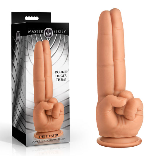 Master Series The Pleaser - 23.6 cm Double Finger Dildo