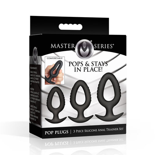 Master Series Pop Plugs - Anal Plug Trainer Set - Set of 3 Sizes