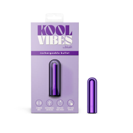 Kool Vibes - Rechargeable Mini Bullet - Grape - 6.4 cm USB Rechargeable Bullet