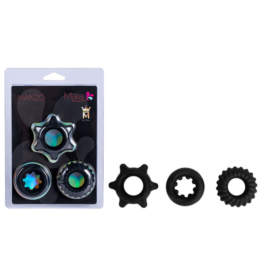 Maia MANZO - Silicone Cock Rings - Set of 3