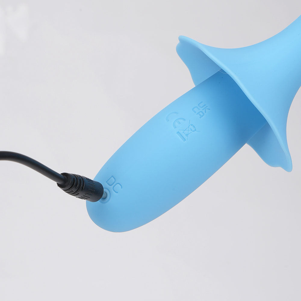 Maia SIENNA - 15.2 cm USB Rechargeable Fluttering Bullet – Blue