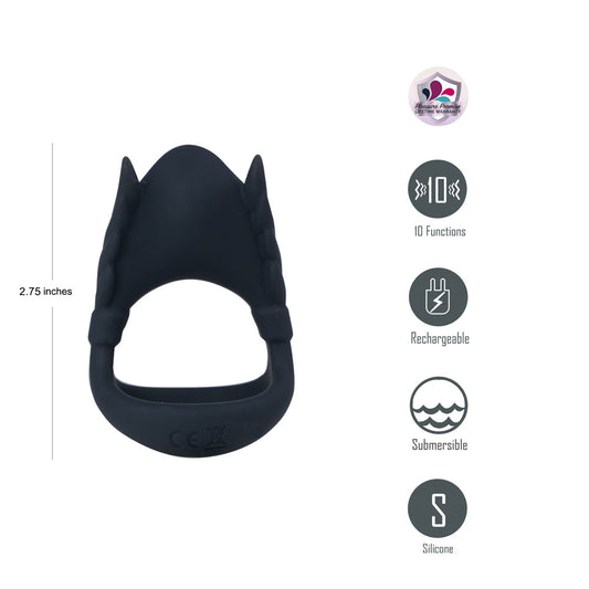 Maia ROCKY - USB Rechargeable Vibrating Cock & Balls Ring