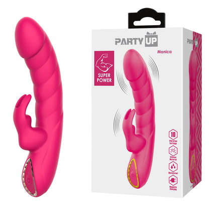 Party Up MONICA - 15.8 cm USB Rechargeable Rabbit Vibrator