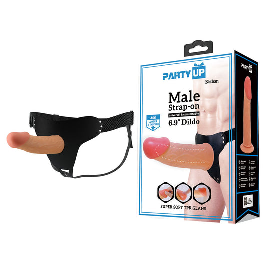 Party Up NATHAN Strap-On - 17.5 cm Hollow Strap-On