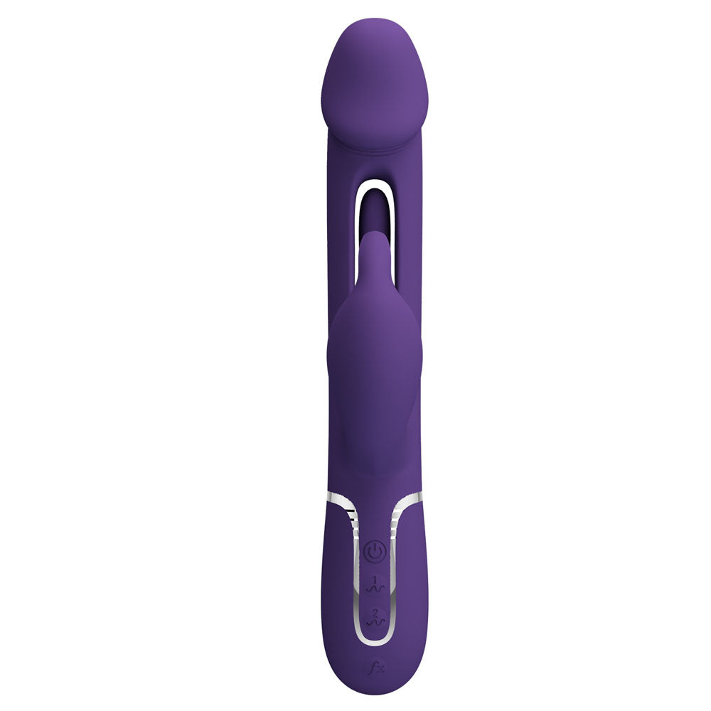 Party Up DAVID Swinging Vibe - 23.2 cm USB Rechargeable Rabbit Vibrator with Flicking Arm