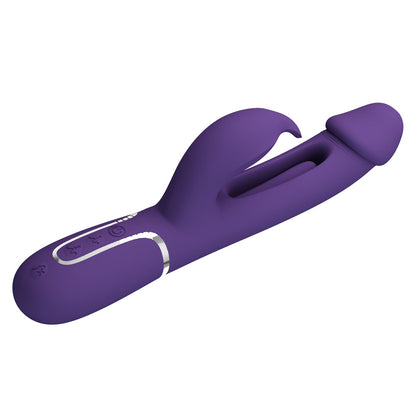 Party Up DAVID Swinging Vibe - 23.2 cm USB Rechargeable Rabbit Vibrator with Flicking Arm