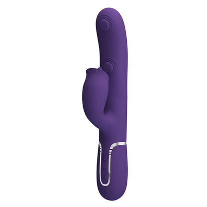 Party Up ALAN Dual Motor Vibrator - 22.8 cm USB Rechargeable Vibrator with Licking Clit Stimulator and Thumping Shaft