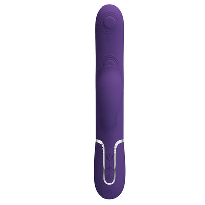 Party Up ALAN Dual Motor Vibrator - 22.8 cm USB Rechargeable Vibrator with Licking Clit Stimulator and Thumping Shaft