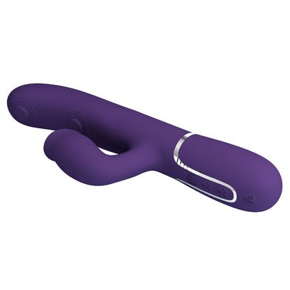 Party Up ALAN Dual Motor Vibrator - 22.8 cm USB Rechargeable Vibrator with Licking Clit Stimulator and Thumping Shaft