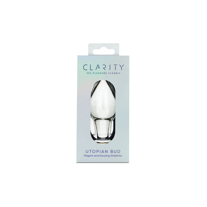 Clarity - Utopian Bud - 8.9 cm Glass Butt Plug